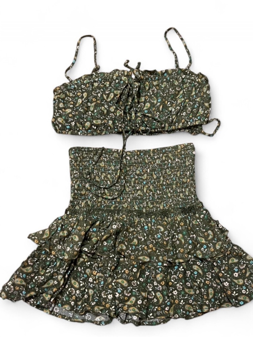 Green Paisley Set